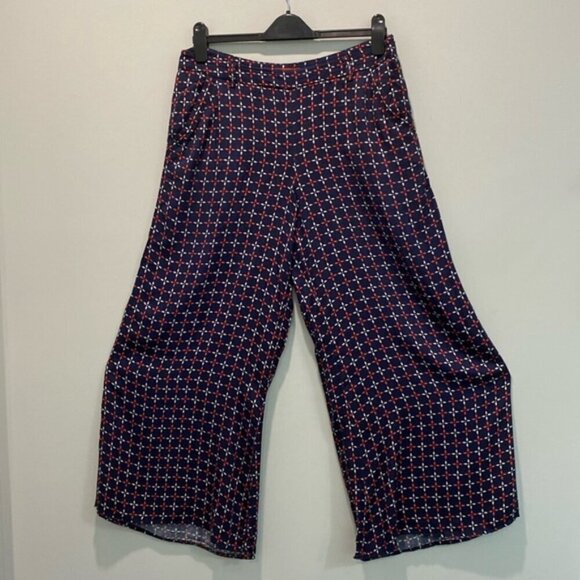 Anthropologie by Cartonnier Blue Wide Leg Pants Size 10 - Picture 3 of 14